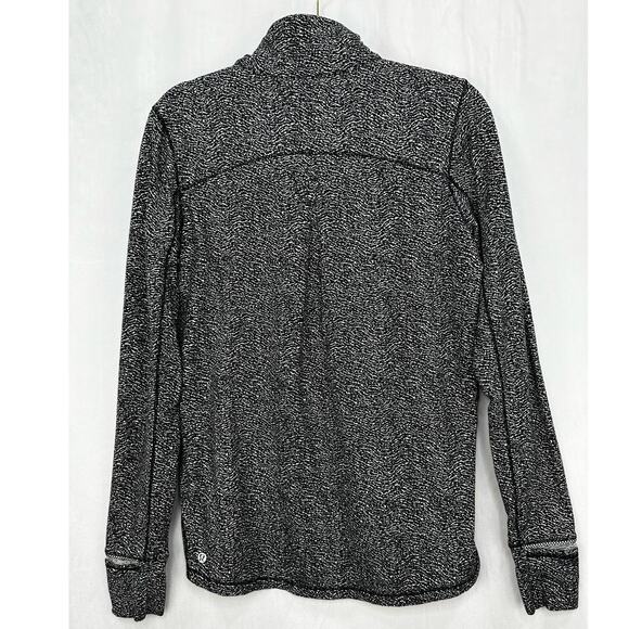 Lululemon Heathered Black 1/2 Zip Long Sleeve Pullover size 10 - Picture 10 of 11